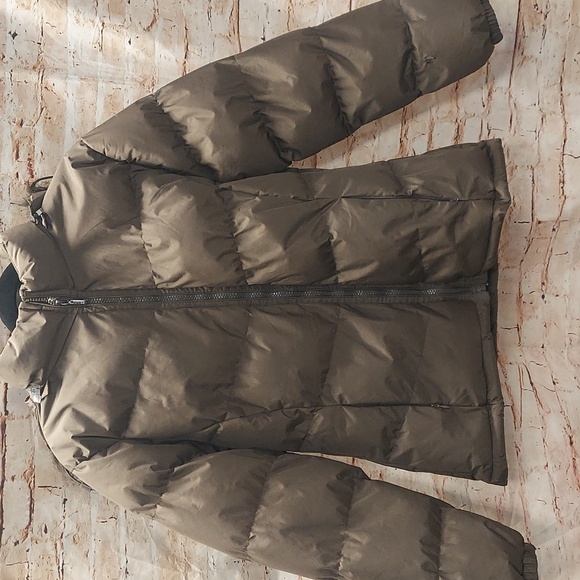 NWT Everyday Brown Faux Fur Trim Puffer Full Zip Jacket - Picture 4 of 11